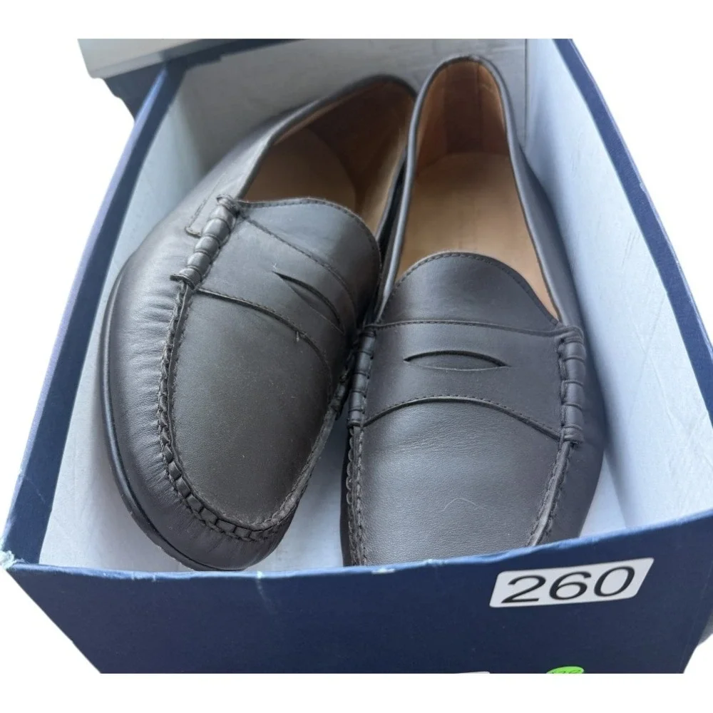 Jay Butler Leather Cromwell Penny Loafers Mens Size 14 Dark Brown